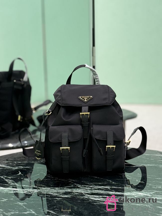 Prada Black Small Re-nylon Backpack 1BZ677 - 28×23.5×12cm - 1
