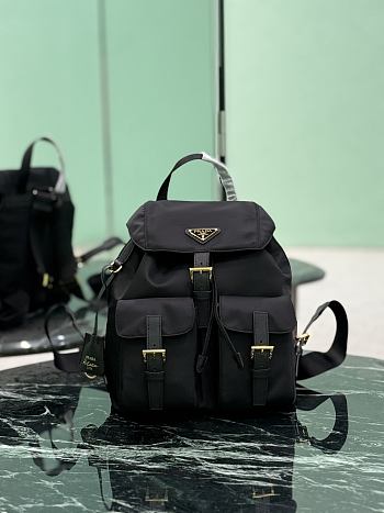 Prada Black Small Re-nylon Backpack 1BZ677 - 28×23.5×12cm