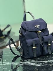 Prada Navy Small Re-nylon Backpack 1BZ677 - 28×23.5×12cm - 4