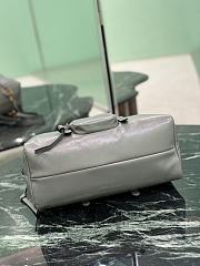 Prada Dangle Medium Leather Top Handle Bag Gray 1BB138 - 30x14x13.5cm - 6
