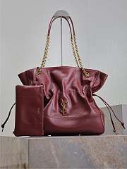 YSL Medium Jamie Shopping In Lambskin Bordeaux - 35x35x10cm - 1
