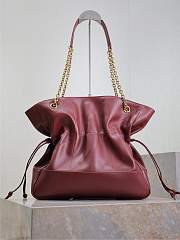 YSL Medium Jamie Shopping In Lambskin Bordeaux - 35x35x10cm - 6