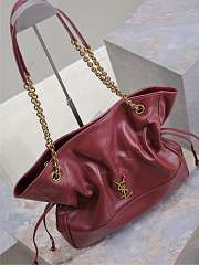 YSL Medium Jamie Shopping In Lambskin Bordeaux - 35x35x10cm - 3