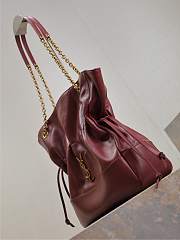 YSL Medium Jamie Shopping In Lambskin Bordeaux - 35x35x10cm - 5