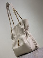YSL Medium Jamie Shopping In Lambskin White - 35x35x10cm - 6