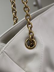 YSL Medium Jamie Shopping In Lambskin White - 35x35x10cm - 3