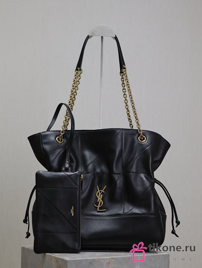 YSL Medium Jamie Shopping In Lambskin Black - 35x35x10cm - 1
