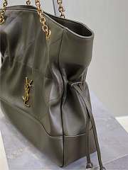 YSL Medium Jamie Shopping In Lambskin Khaki - 35x35x10cm - 5