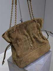 YSL Medium Jamie Shopping In Suede Golden Leaf - 35x35x10cm  - 4