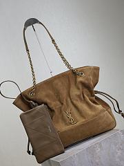 YSL Medium Jamie Shopping In Suede Golden Leaf - 35x35x10cm  - 3