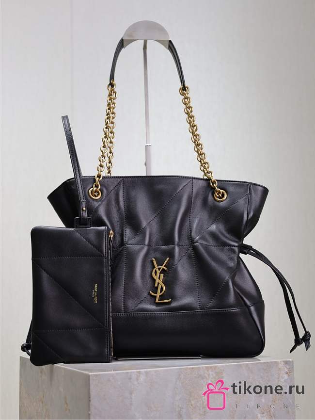 YSL Jamie Shopping Small In Lambskin Black - 29x27x11cm - 1