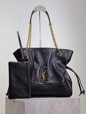 YSL Jamie Shopping Small In Lambskin Black - 29x27x11cm