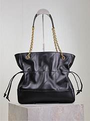 YSL Jamie Shopping Small In Lambskin Black - 29x27x11cm - 3