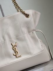 YSL Jamie Shopping Small In Lambskin White - 29x27x11cm - 6