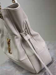 YSL Jamie Shopping Small In Lambskin White - 29x27x11cm - 4