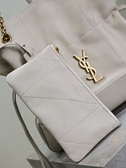 YSL Jamie Shopping Small In Lambskin White - 29x27x11cm - 2