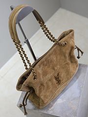 YSL Jamie Shopping Small In Suede Golden Leaf - 29x27x11cm - 6