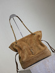 YSL Jamie Shopping Small In Suede Golden Leaf - 29x27x11cm - 2