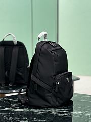 Prada Re-nylon And Saffiano Leather Backpack Black 2VZ104 - 30×39x17cm - 2
