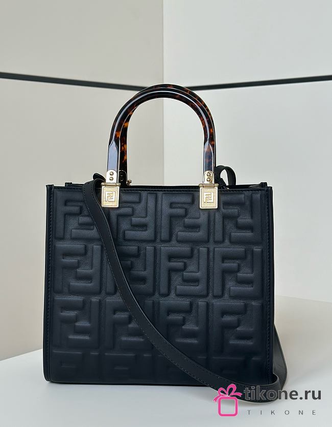 Fendi Sunshine Small Leather Black - 25.5x22.5x12cm - 1