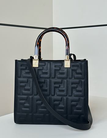 Fendi Sunshine Small Leather Black - 25.5x22.5x12cm