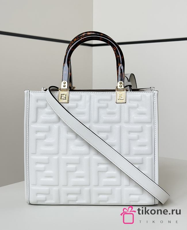 Fendi Sunshine Small Leather White - 25.5x22.5x12cm - 1