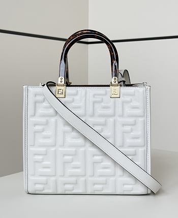 Fendi Sunshine Small Leather White - 25.5x22.5x12cm