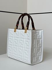 Fendi Sunshine Small Leather White - 25.5x22.5x12cm - 2