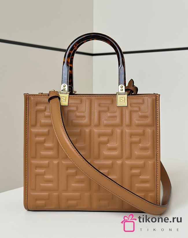 Fendi Sunshine Small Leather Brown - 25.5x22.5x12cm - 1
