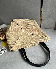 Loewe Medium Puzzle Fold Tote In Raffia - 31x24.5x15cm - 6
