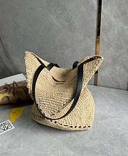 Loewe Medium Puzzle Fold Tote In Raffia - 31x24.5x15cm - 5
