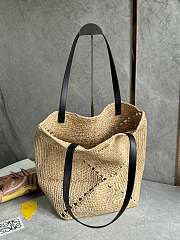 Loewe Medium Puzzle Fold Tote In Raffia - 31x24.5x15cm - 2