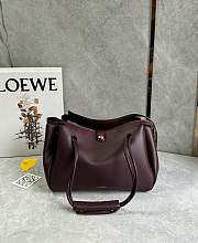 Loewe Medium Madrid Bag in Supple Calfskin Burgundy - 28.5x23x11cm - 5