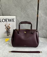 Loewe Medium Madrid Bag in Supple Calfskin Burgundy - 28.5x23x11cm - 6