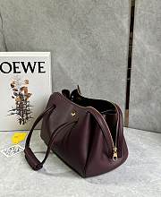 Loewe Medium Madrid Bag in Supple Calfskin Burgundy - 28.5x23x11cm - 3