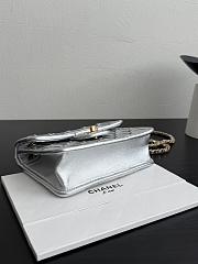 Chanel Mini Flap Bag Metallized Braided Calfskin & Gold Tone Metal Silvery - 19x13x5.5cm - 3