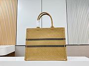 Large Dior Book Tote Natural Cannage Raffia - 42x35x18.5cm - 6