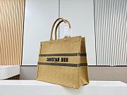 Large Dior Book Tote Natural Cannage Raffia - 42x35x18.5cm - 5