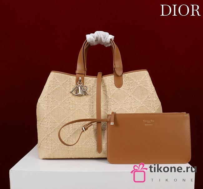 Dior Large Dior Toujours Bag Natural Cannage Raffia - 37x27x21cm  - 1