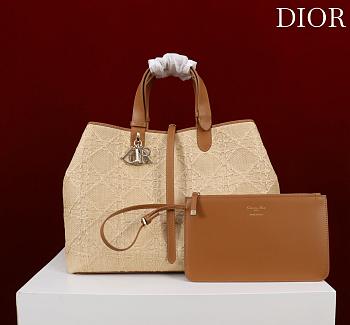 Dior Large Dior Toujours Bag Natural Cannage Raffia - 37x27x21cm 