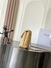 Medium Celine Victoire Bag In Raffia With Triomphe Embroideries - 25x17x9cm - 2
