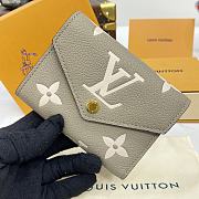 LV Victorine Geldbörse Bicolor Monogram Empreinte Tourterelle / Creme M81861 - 12x9.5x2.5cm - 5