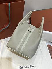 Loro Piana Small Bale bag Grained Calfskin Green - 21x17x17cm - 6