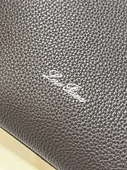 Loro Piana Small Bale bag Grained Calfskin Chocolate - 21x17x17cm - 5