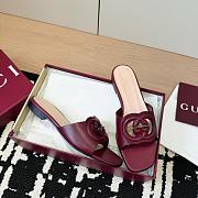 Gucci Slide Sandal with Interlocking G Red - 6