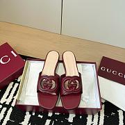 Gucci Slide Sandal with Interlocking G Red - 5