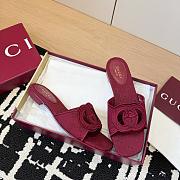 Gucci Interlocking G Slide Sandal in Rosso Ancora Red GG Canvas - 5