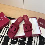 Gucci Interlocking G Slide Sandal in Rosso Ancora Red GG Canvas - 4
