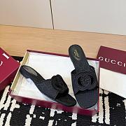 Gucci Interlocking G Slide Sandal in Black GG Canvas - 6