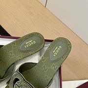 Gucci Interlocking G Slide Sandal in Green GG Canvas - 2